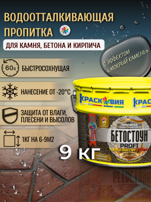 Бетостоун PROFI «HYDRO BARRIER Effect» (водоотталкивающая пропитка с эффектом «мокрый камень»)